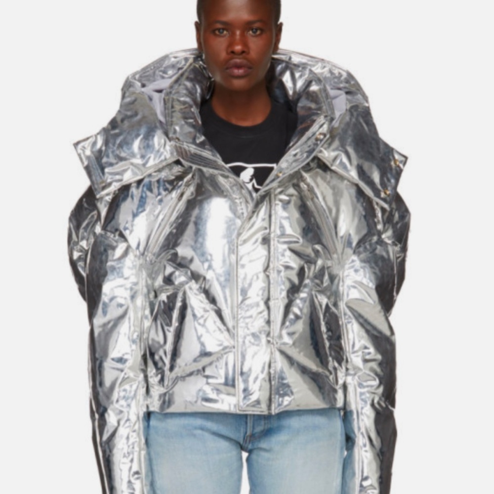 Chen Peng Silver Down Puffer Jacket - image 1